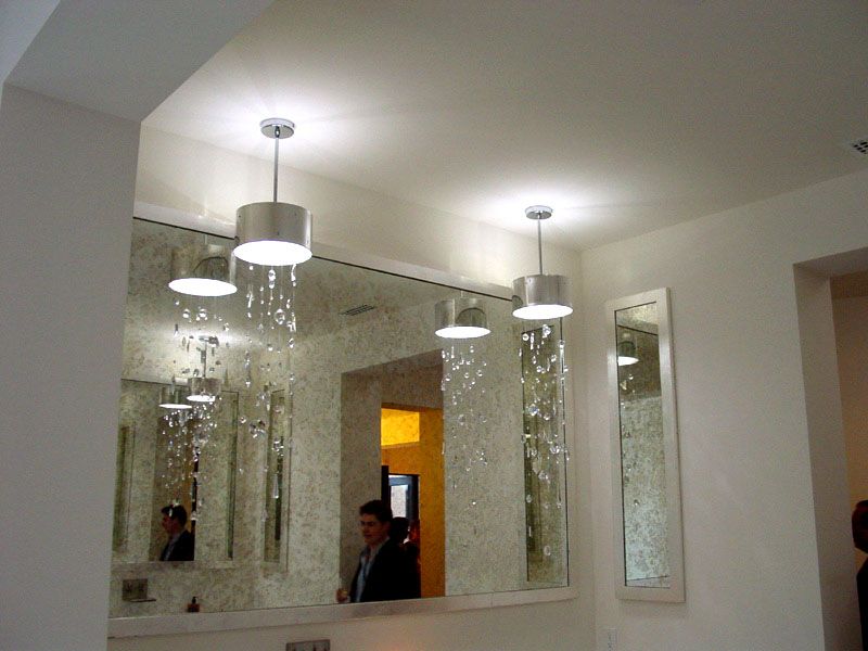 LED lighting fixure above bathroom sink